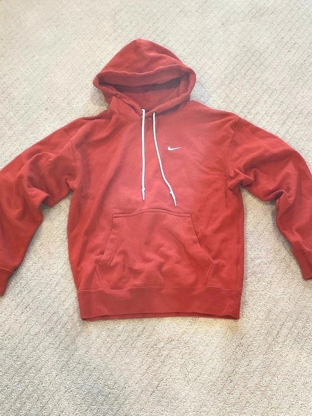 Nike Small Swoosh Hoodie Red Size Small